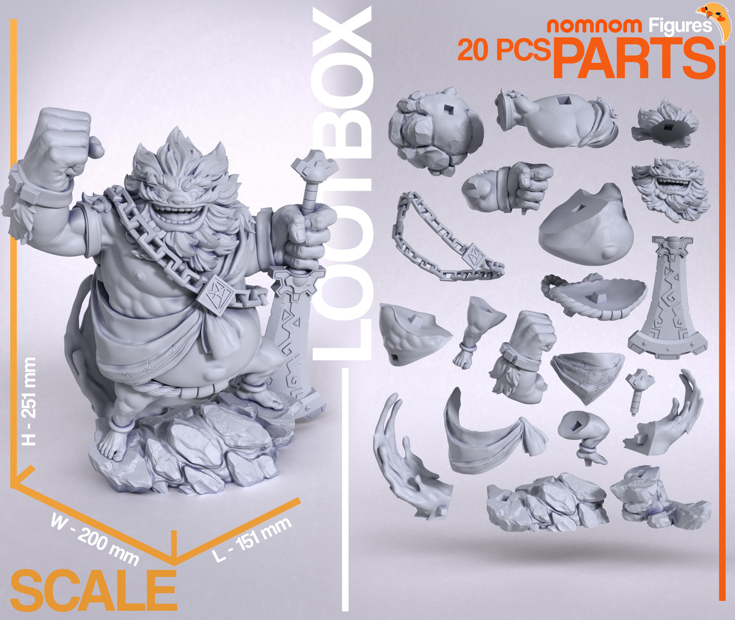 Unpainted Nom Nom Daruk Breath of the Wild image 2