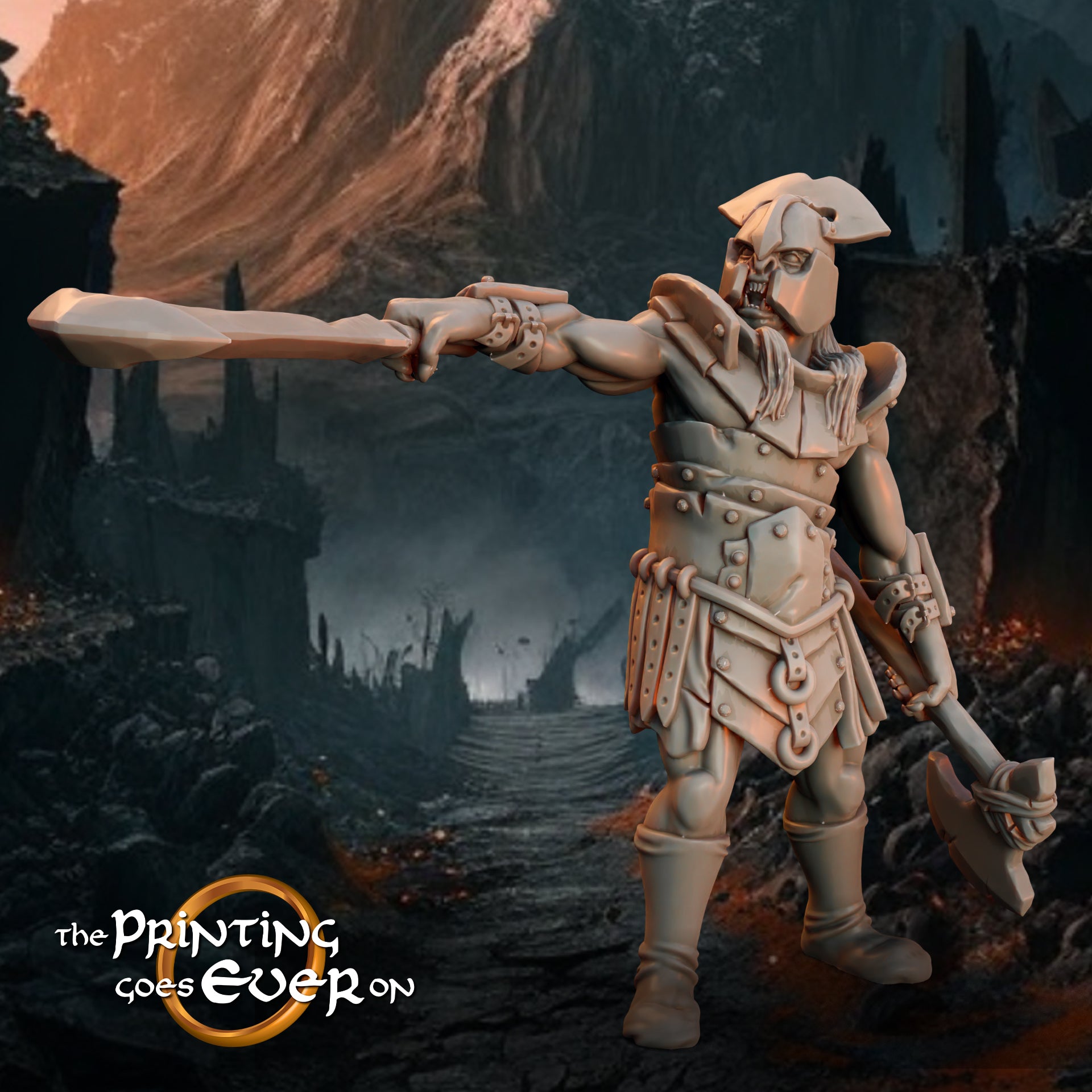 Unpainted Assault Orc image 0