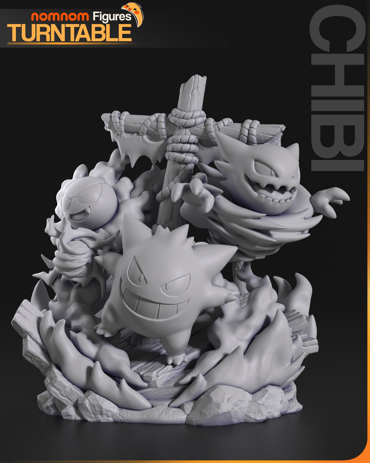 Unpainted Nom Nom Ghost Pokemon image 1