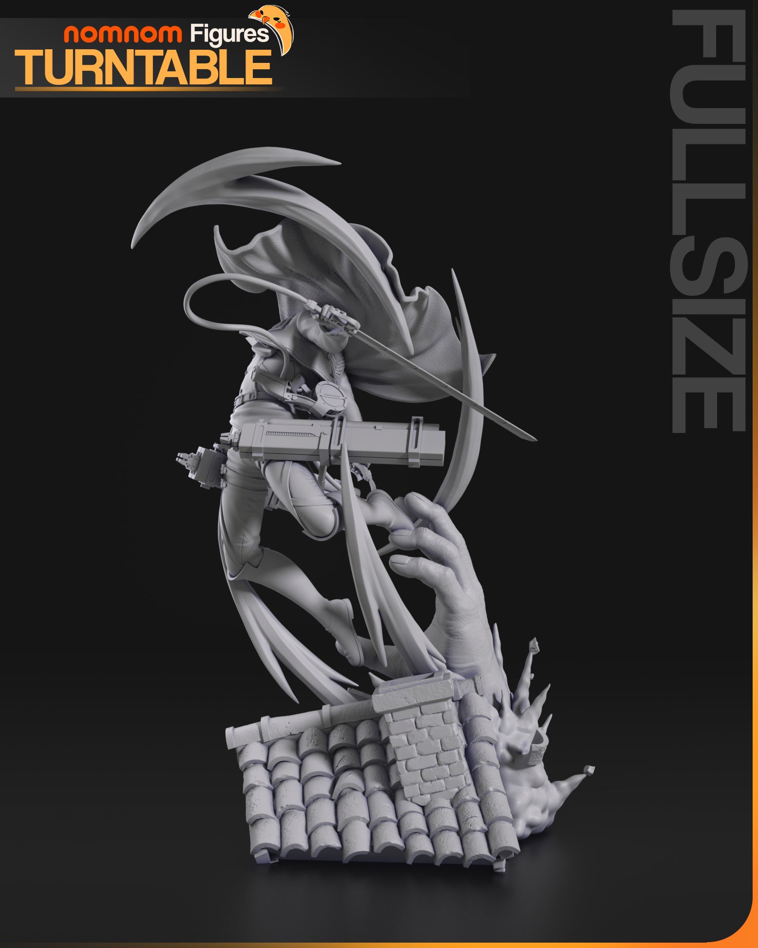 Unpainted Levi - Attack on Titan Model and Bust image 1