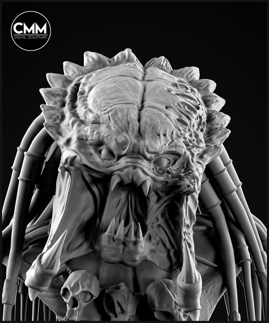 Unpainted Predator Wolf bust image 0