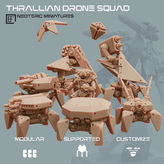 Unpainted Thrallian Drone Squad image 0