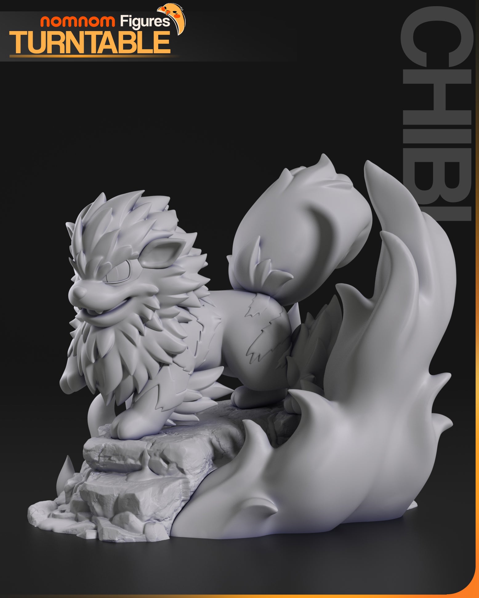 Unpainted Nom Nom Chibi Arcanine Pokemon image 2