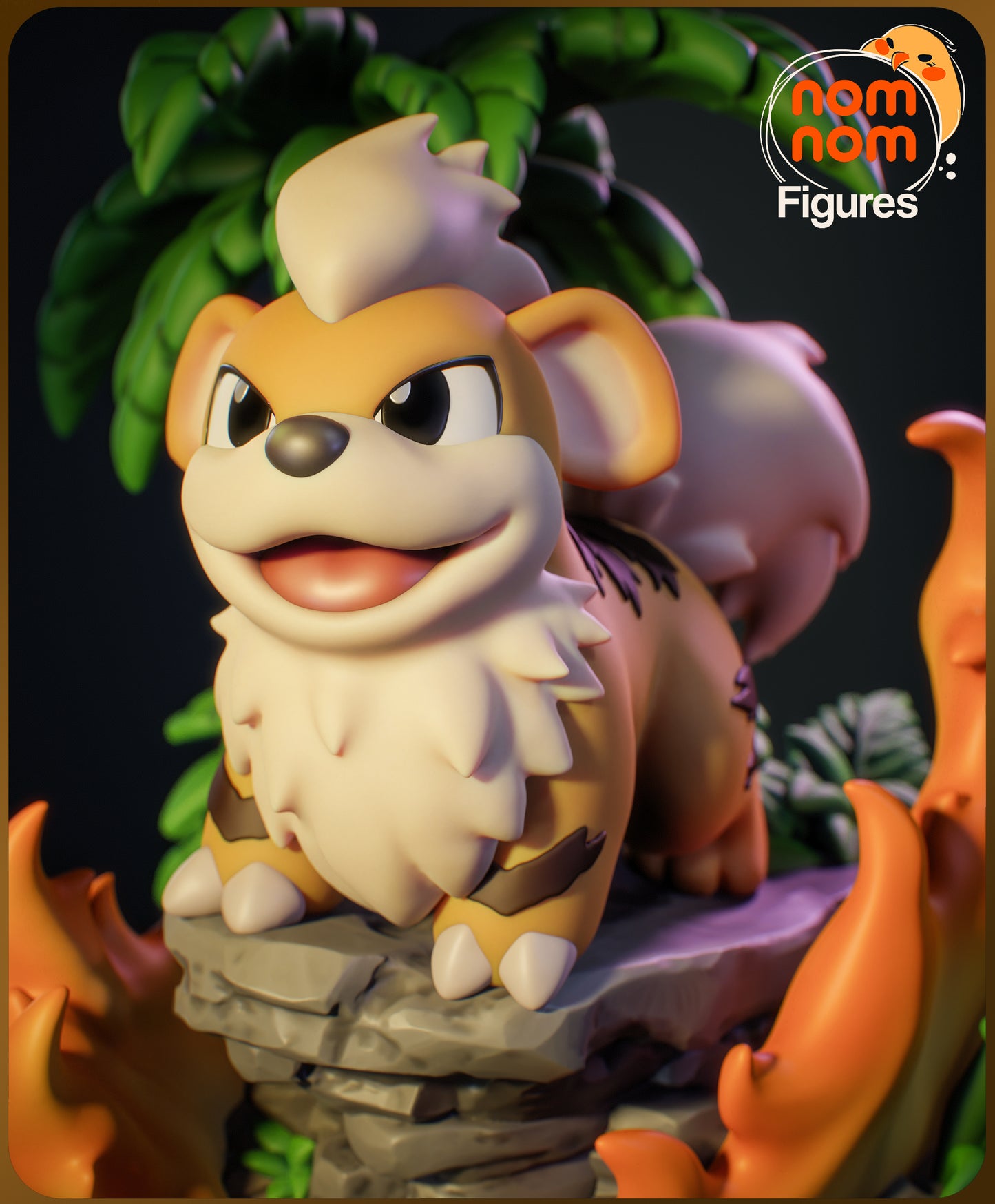Unpainted Nom Nom Chibi Growlithe Pokemon image 8