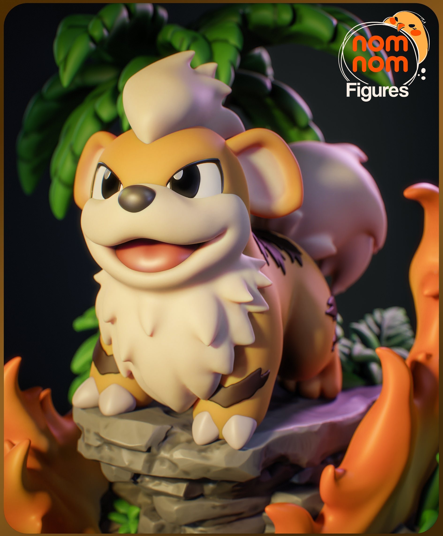 Unpainted Nom Nom Chibi Growlithe Pokemon image 8
