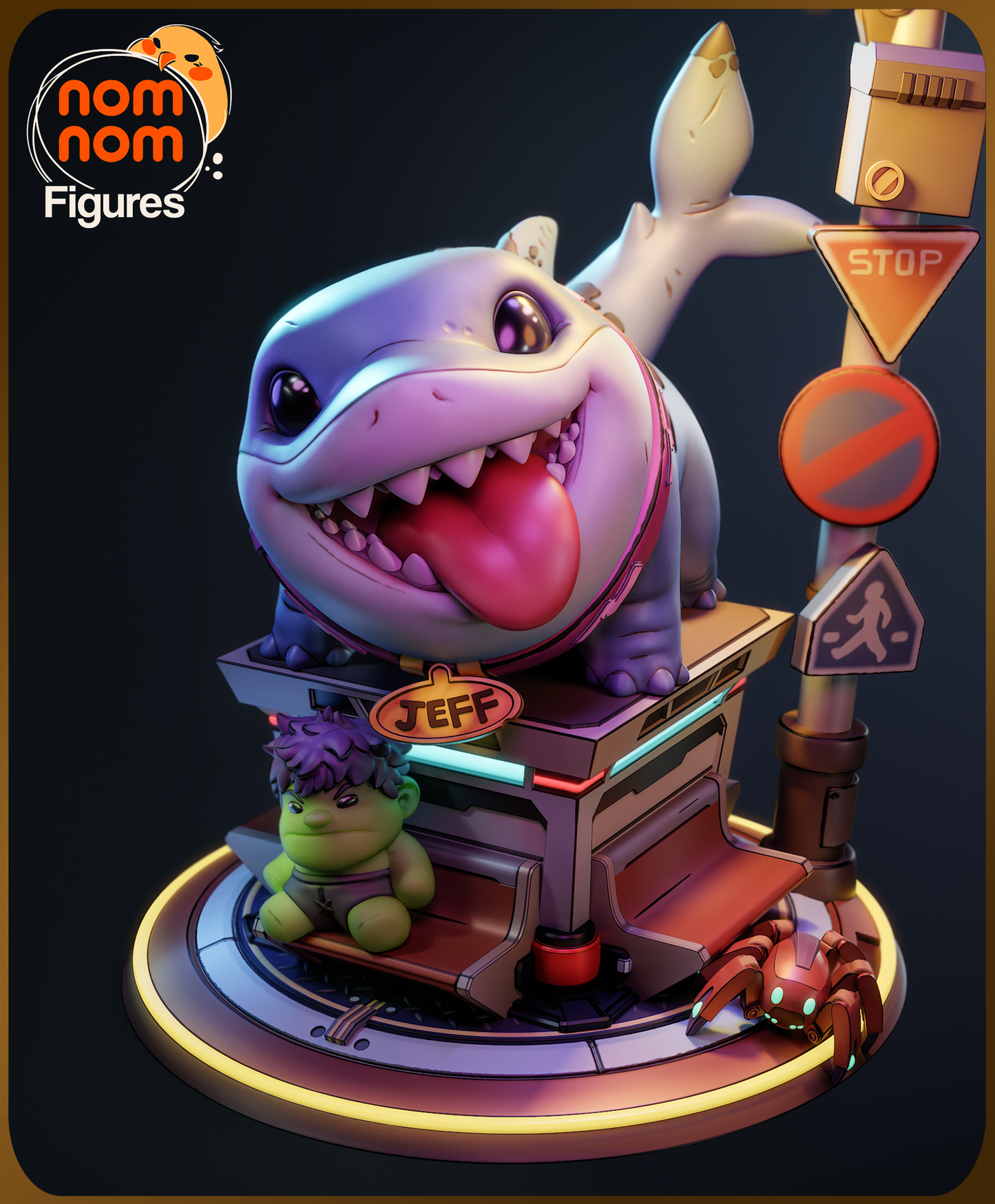 Unpainted Nom Nom Chibi Jeff Marvel Rivals image 4