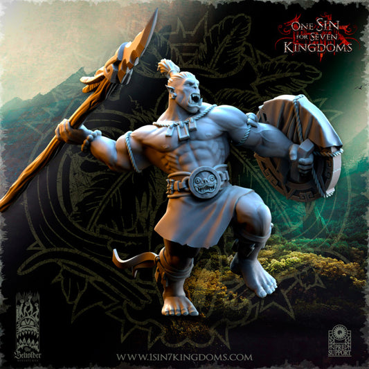 Unpainted Salanaar Orc Warrior image 0