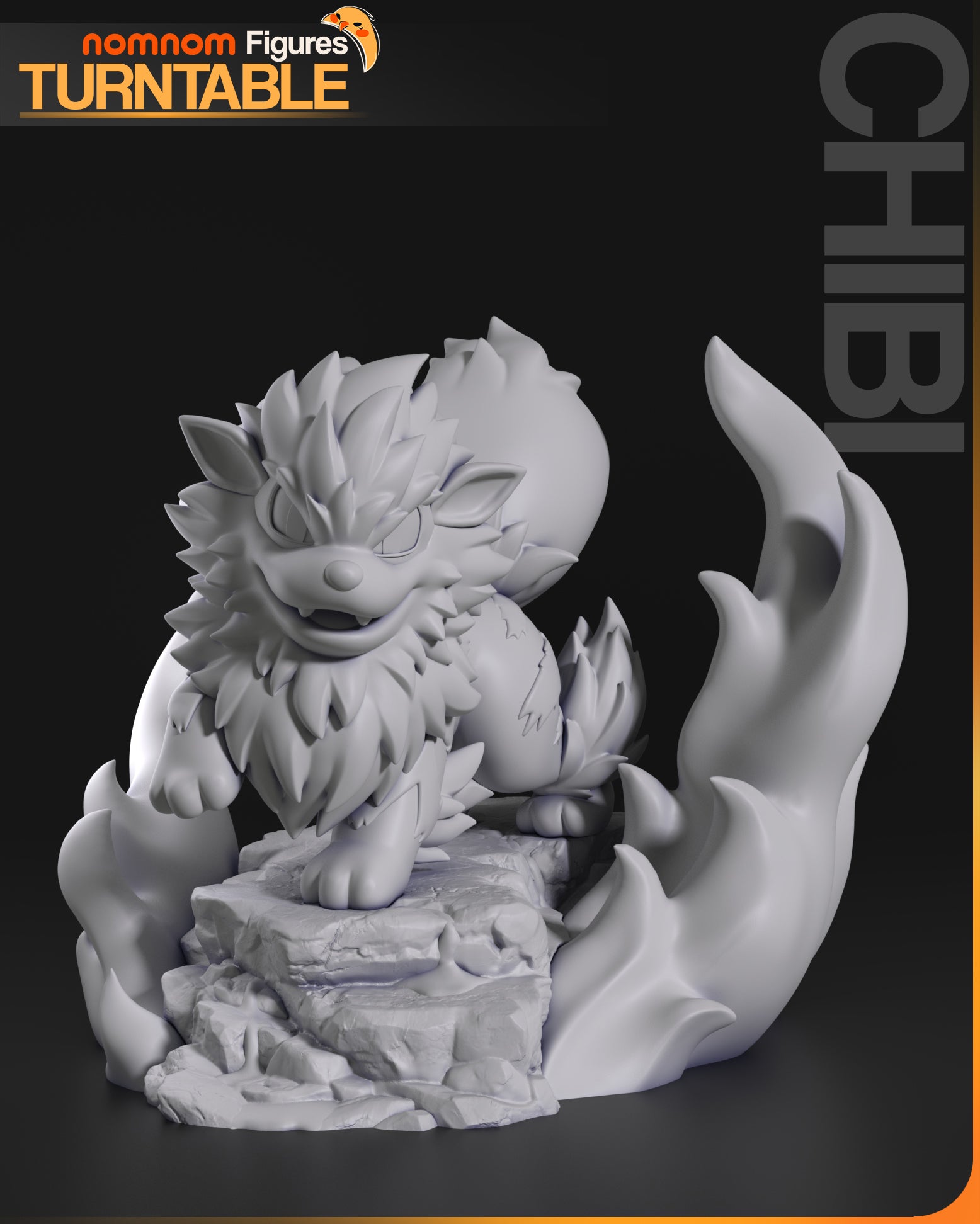 Unpainted Nom Nom Chibi Arcanine Pokemon image 1