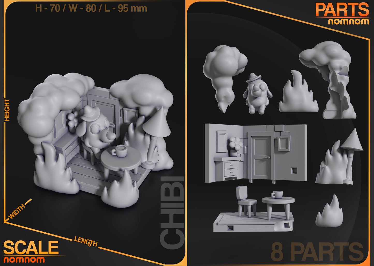 Unpainted Nom Nom Chibi This is Fine image 2