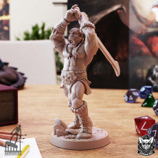 Unpainted Incredible 3D Printable Orc Model for Dungeon Adventures image 2