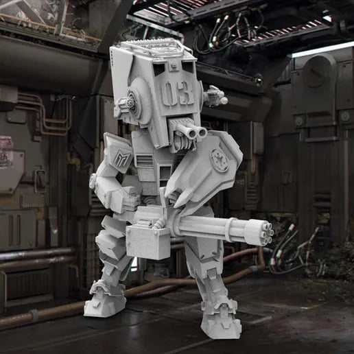 Unpainted Star Wars Gundam ATST Walker Robot Dreadnaught image 0