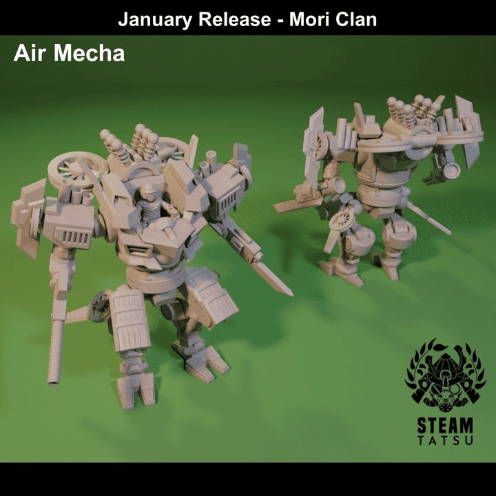 Unpainted 3D Printed Mori Air Mecha - Unique Design for Collectors image 0