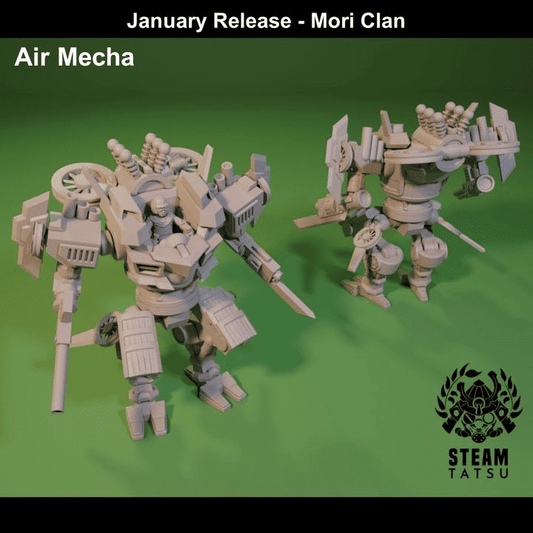 Unpainted 3D Printed Mori Air Mecha - Unique Design for Collectors image 0