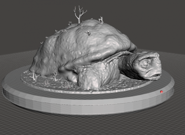 Unpainted Morla the Turtle 6 inches image 1