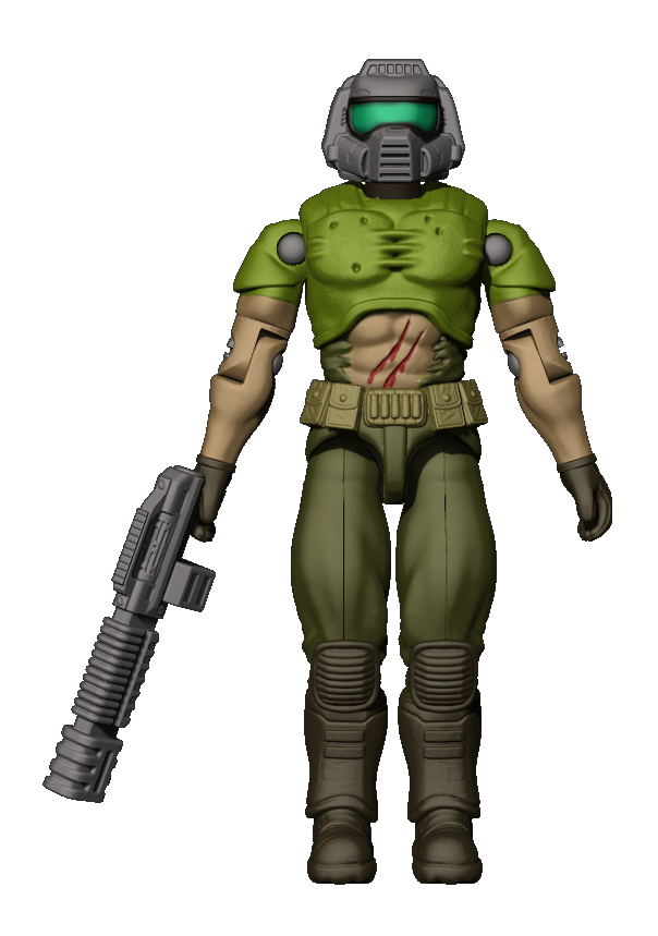 Unpainted Space Marine Retro GI Joe image 0