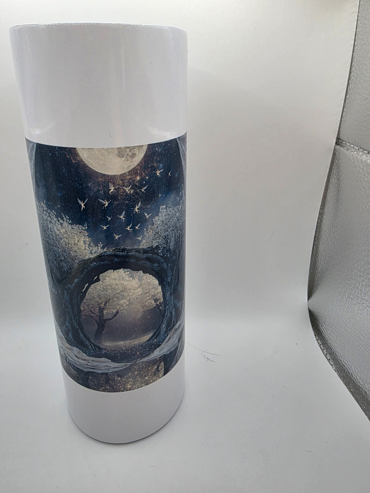 20 Ounce Metal Tumbler with lid and straw and box  Moon