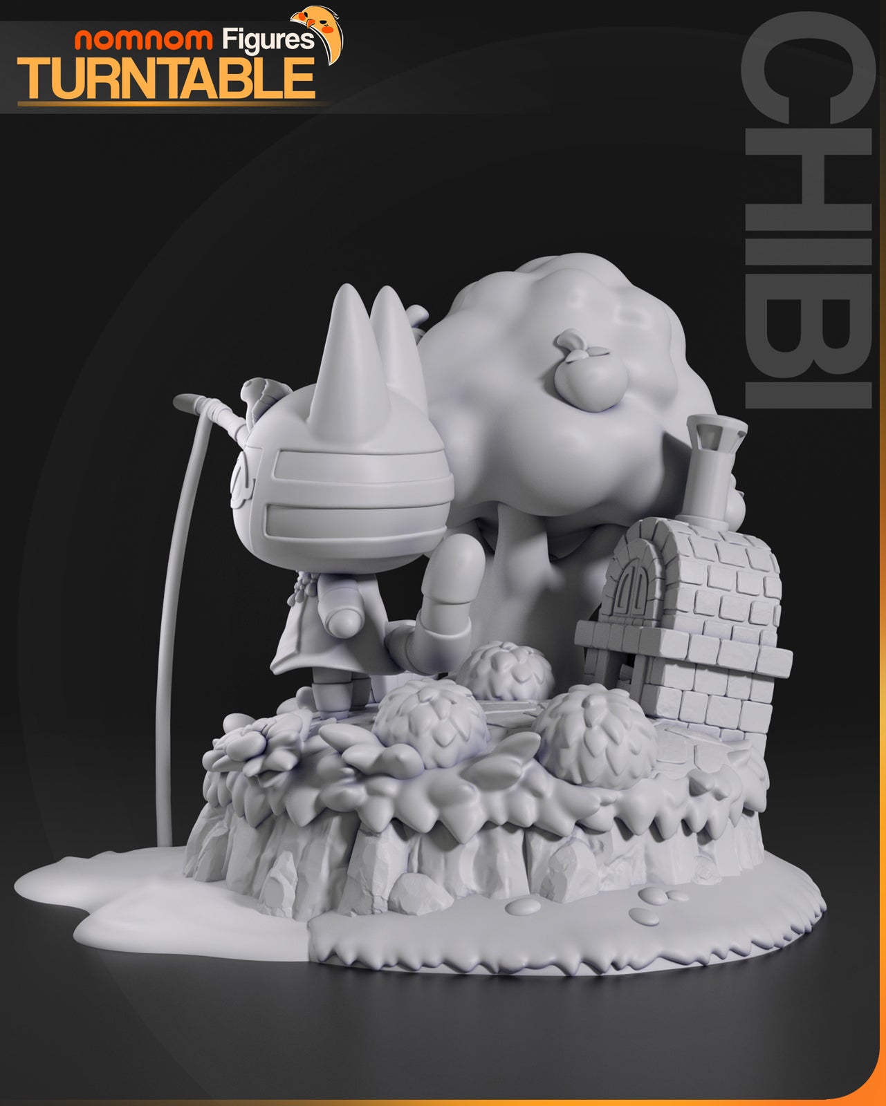Unpainted Chibi Anka from Animal Crossing