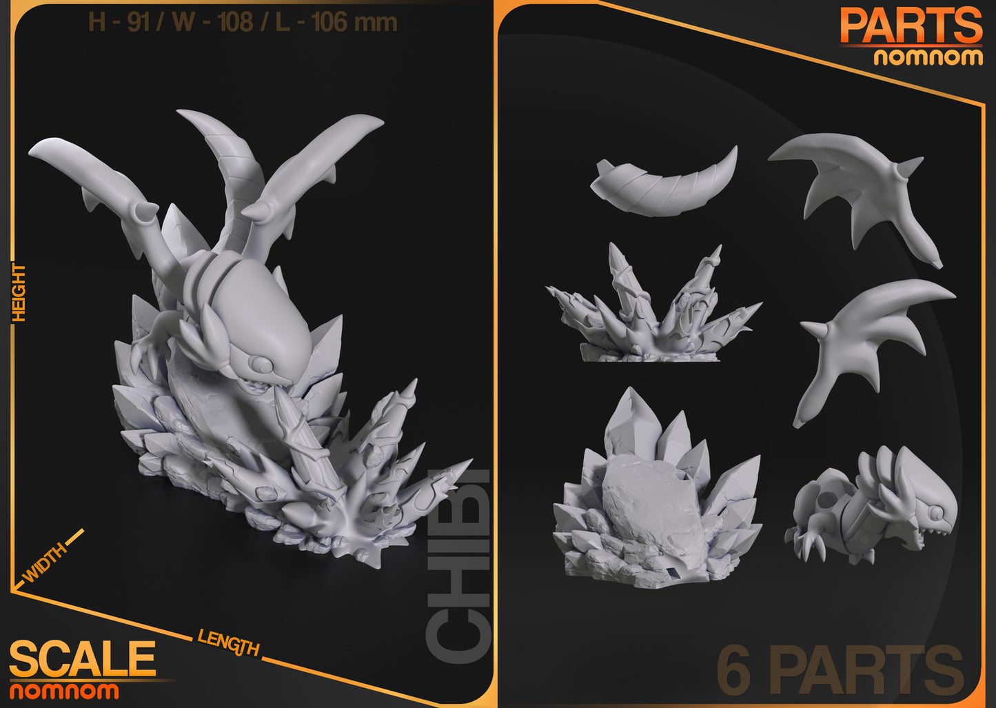 Unpainted Nom Nom Blue Eyes White Dragon Yu-Gi-Oh