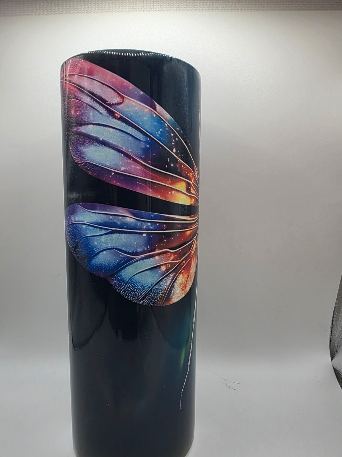 20 Ounce Metal Tumbler with lid and straw and box Dragonfly