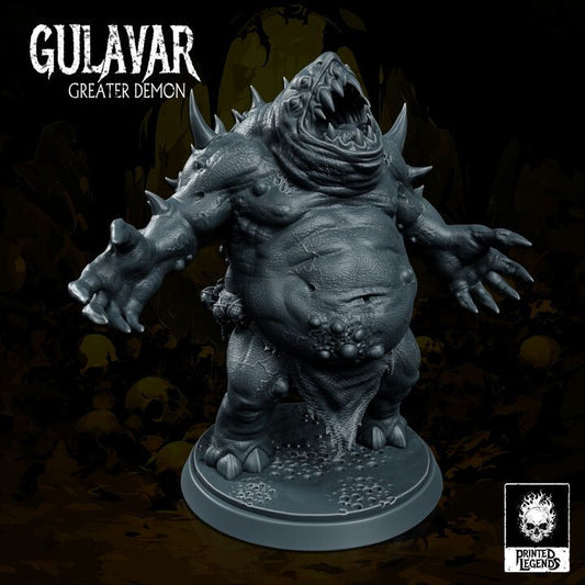 Unpainted Gulavar: Demon of Sloth & Gluttony - 3D Printable Model