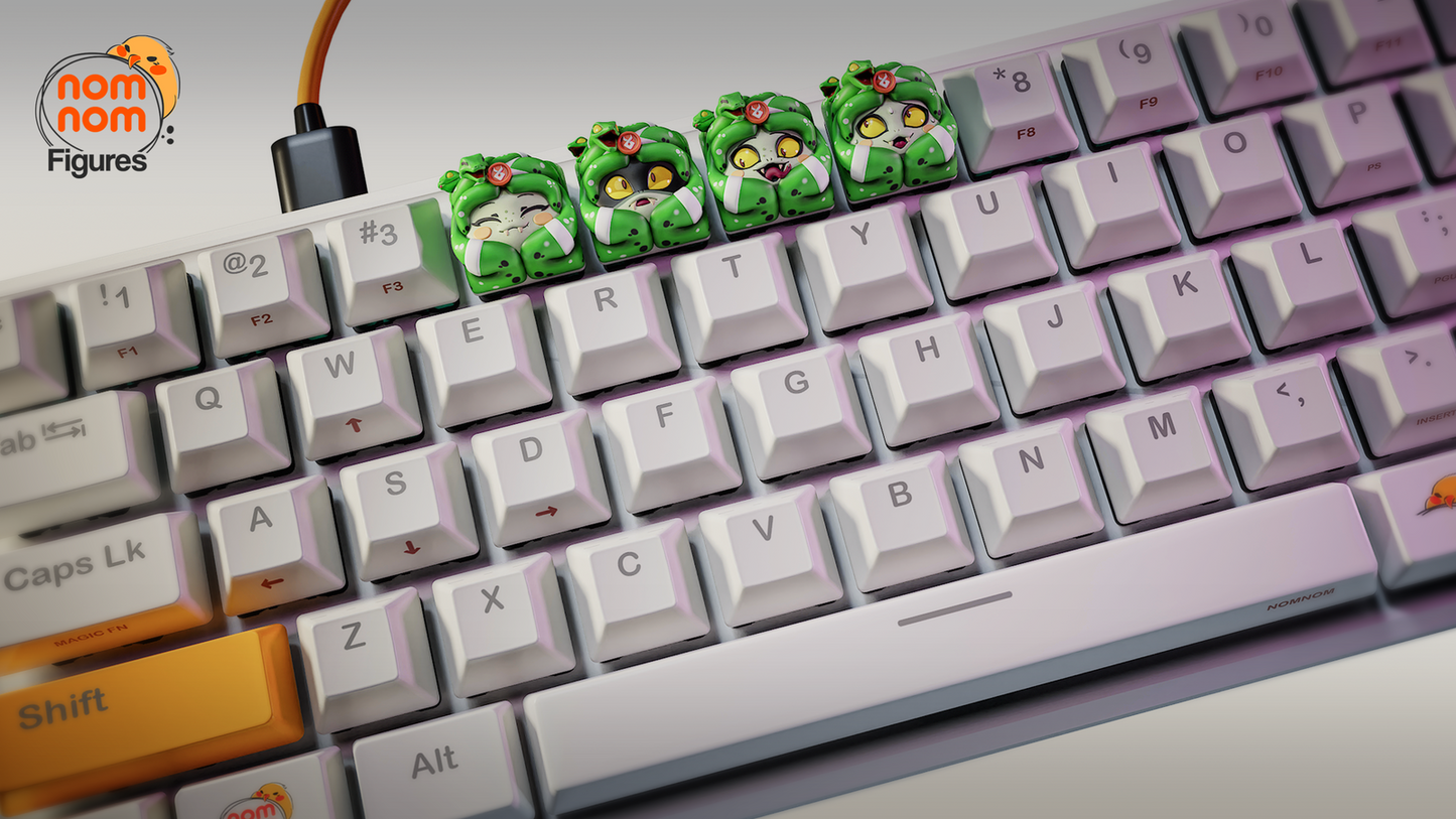 Unpainted Nom Nom Dusa Hades Key Caps