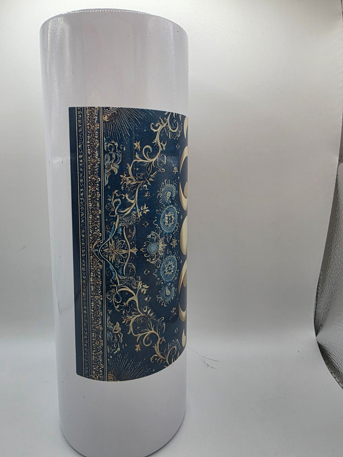 20 Ounce Metal Tumbler with lid and straw and box Moon
