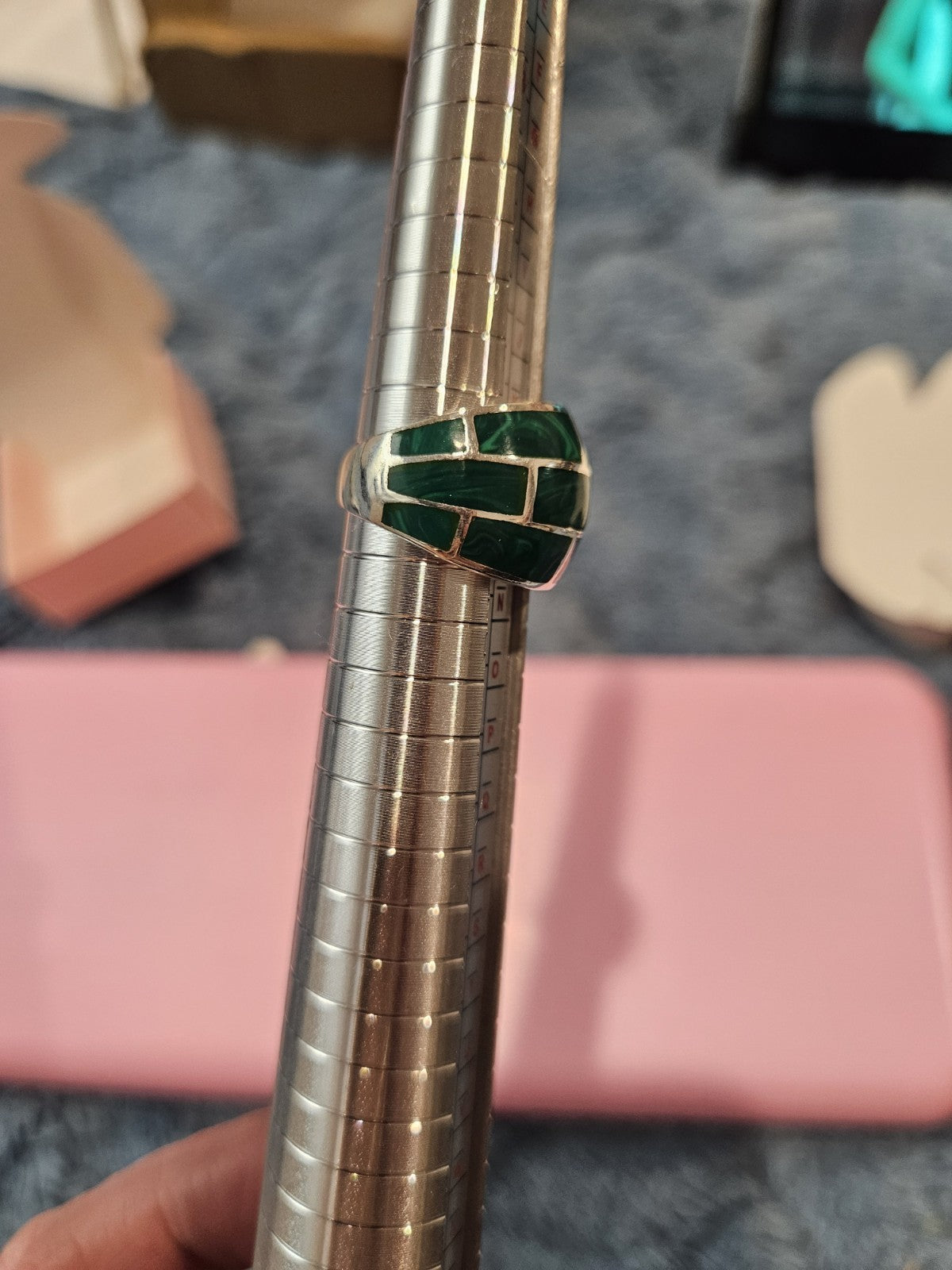 Malachite Ring Size 6