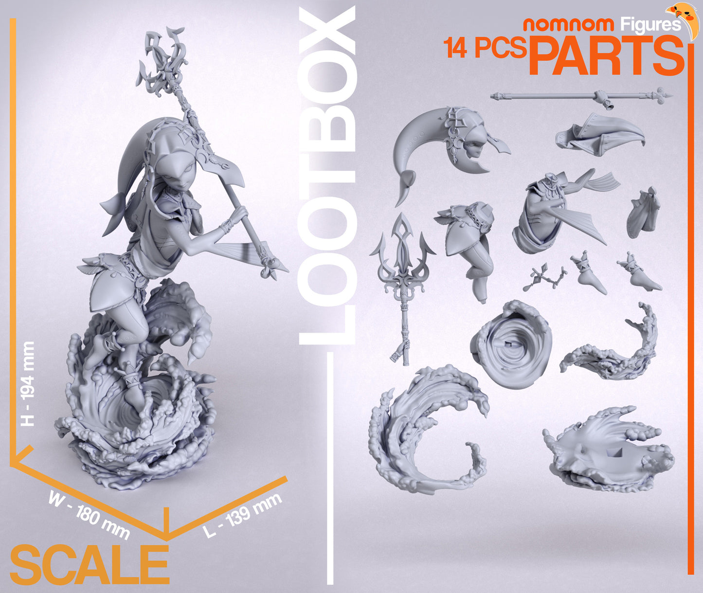 Unpainted Nom Nom Mipha Breath of the Wild