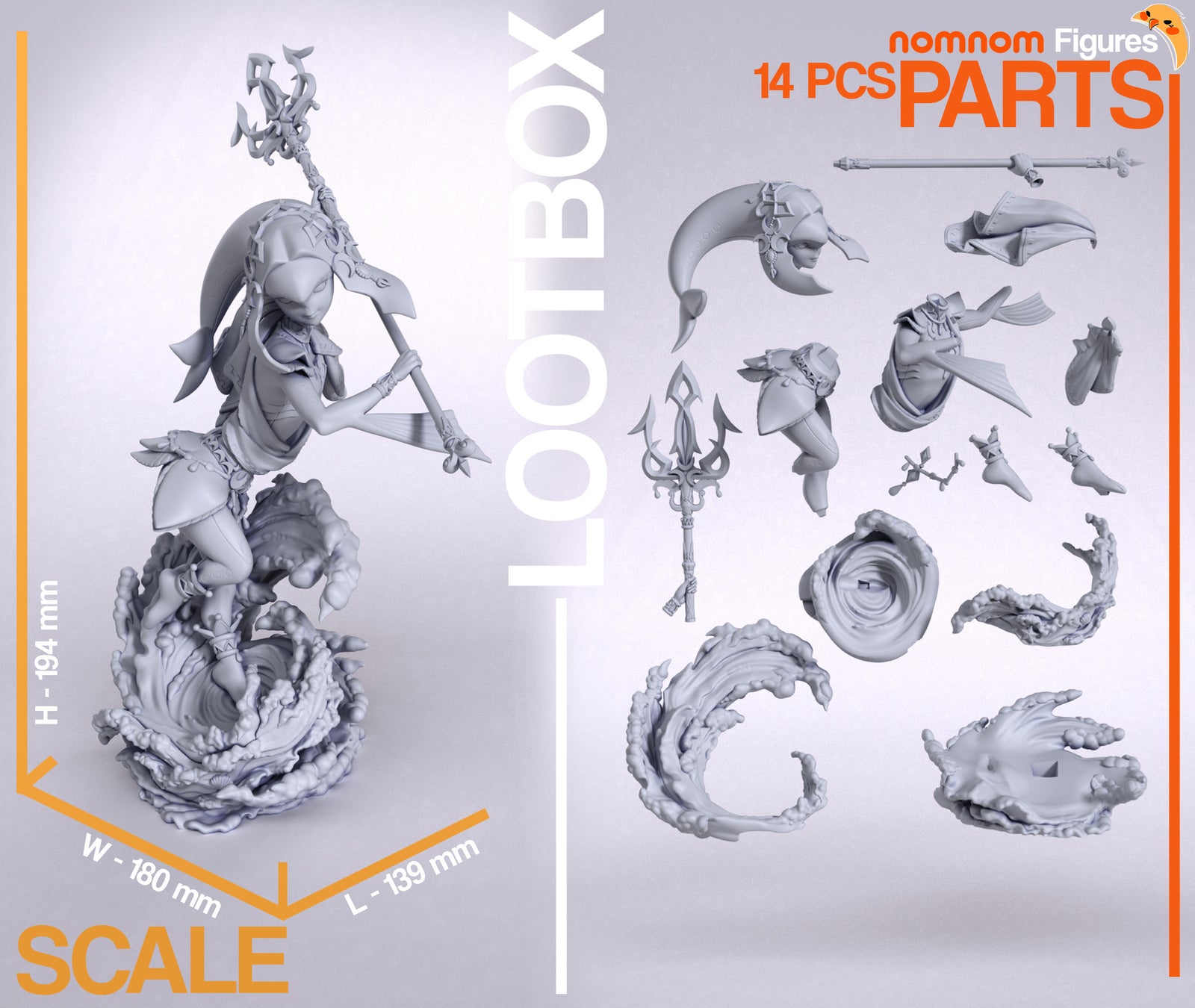 Unpainted Nom Nom Mipha Breath of the Wild