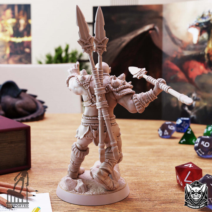 Unpainted Detailed 3D Printable Orc Model for Tabletop Gaming