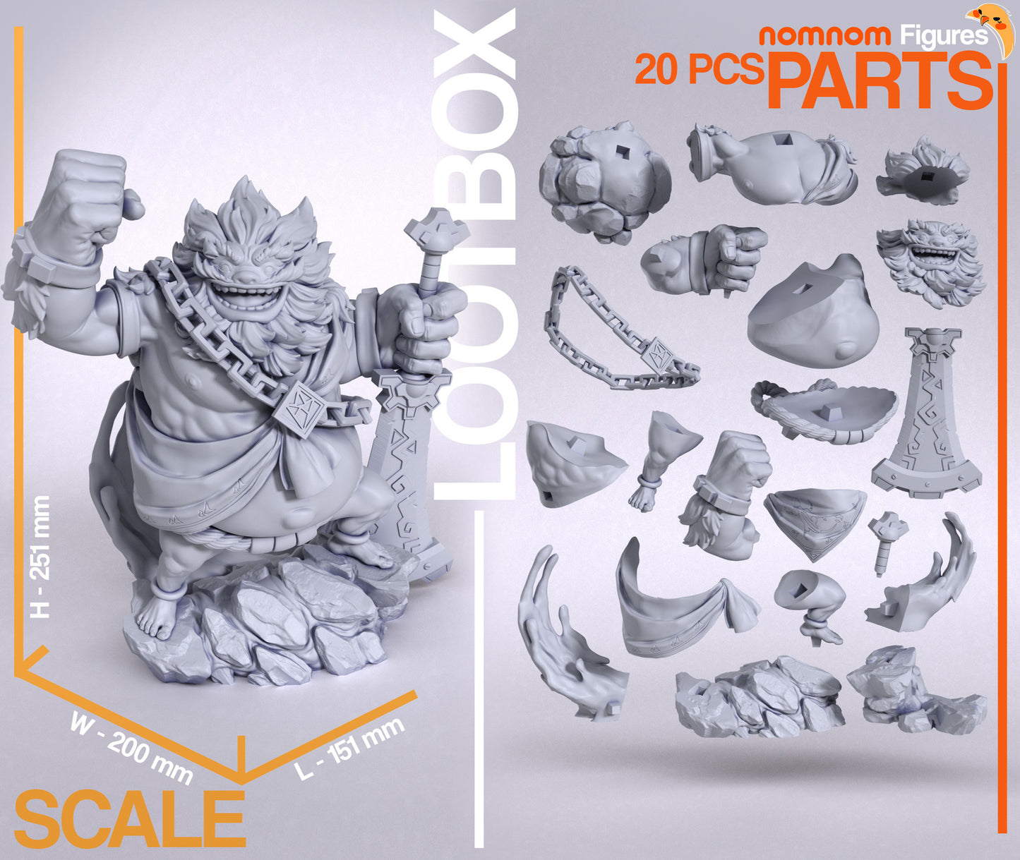 Unpainted Nom Nom Daruk Breath of the Wild