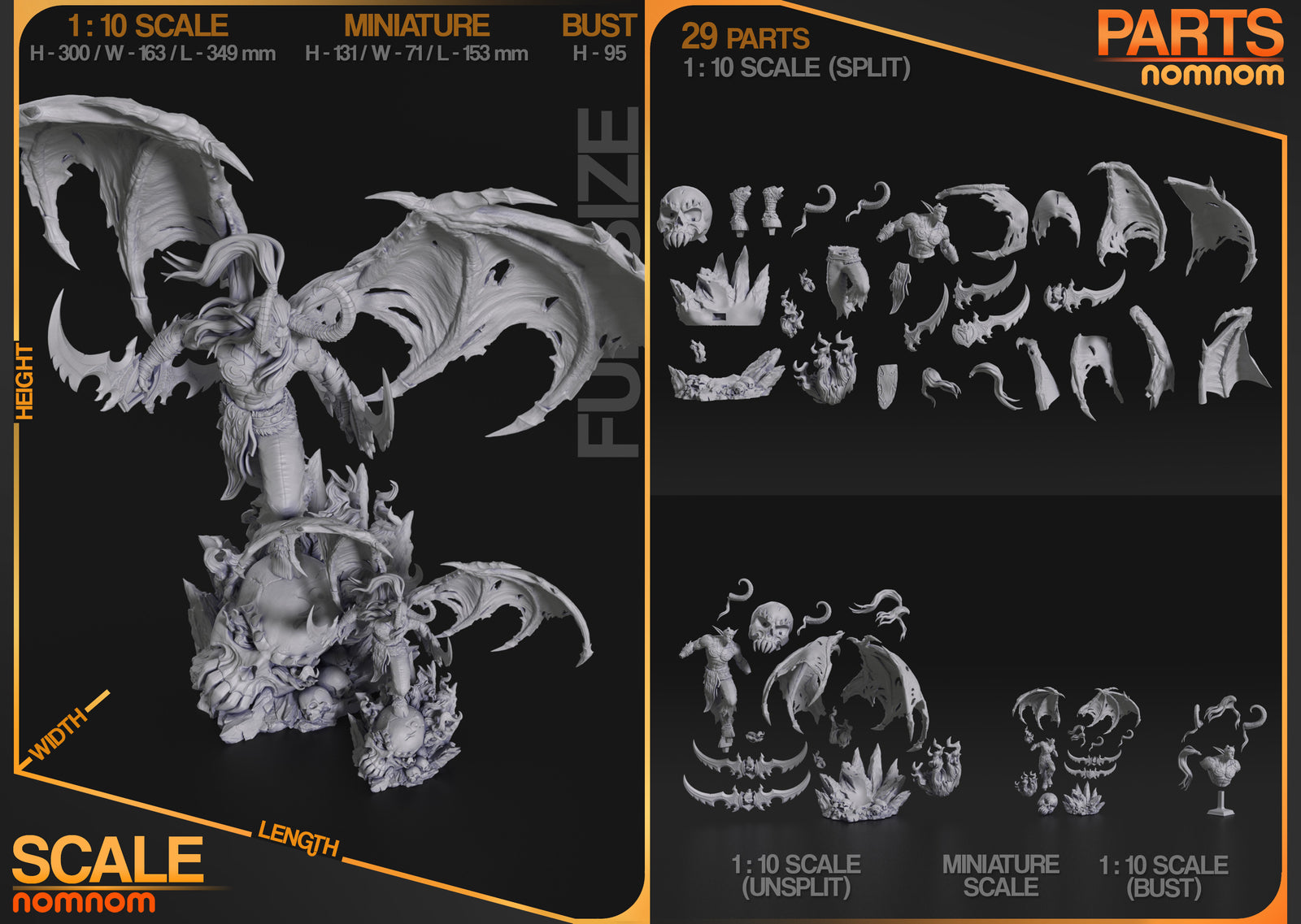 Unpainted Nom Nom Illidan Stormrage WOW