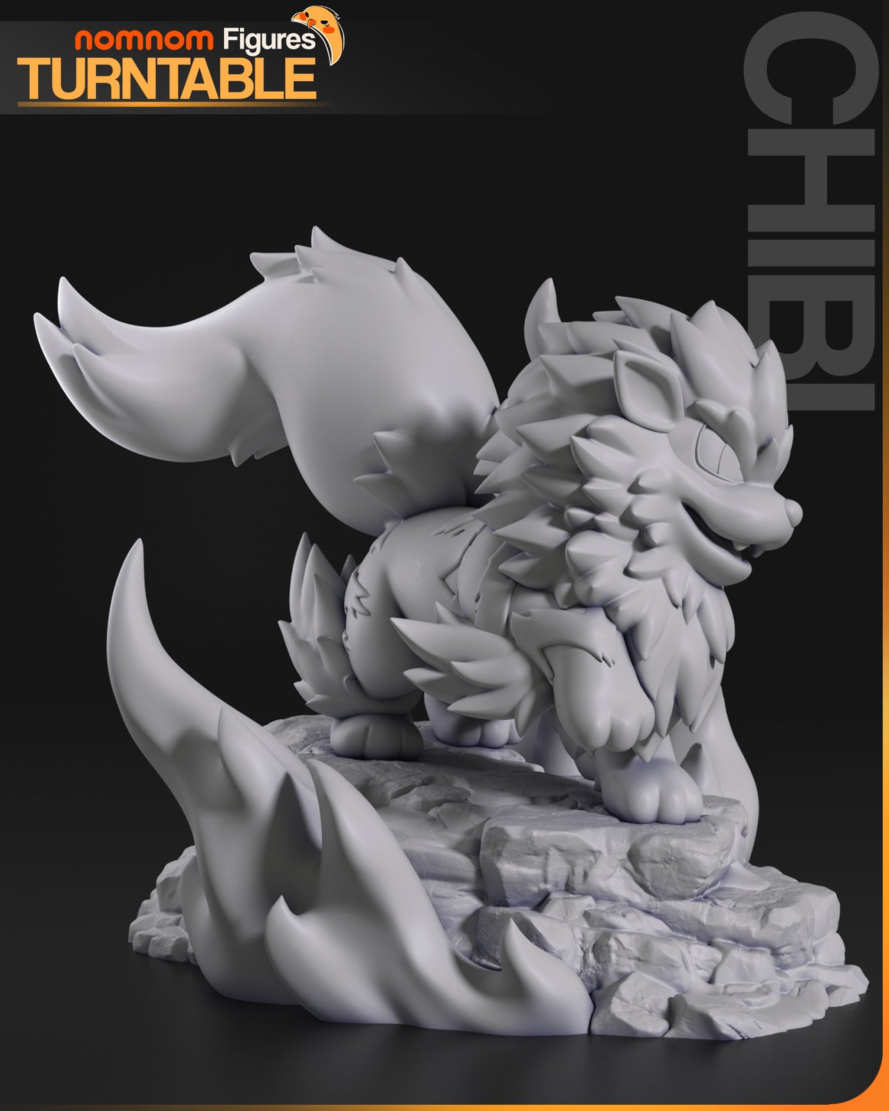 Unpainted Nom Nom Chibi Arcanine Pokemon