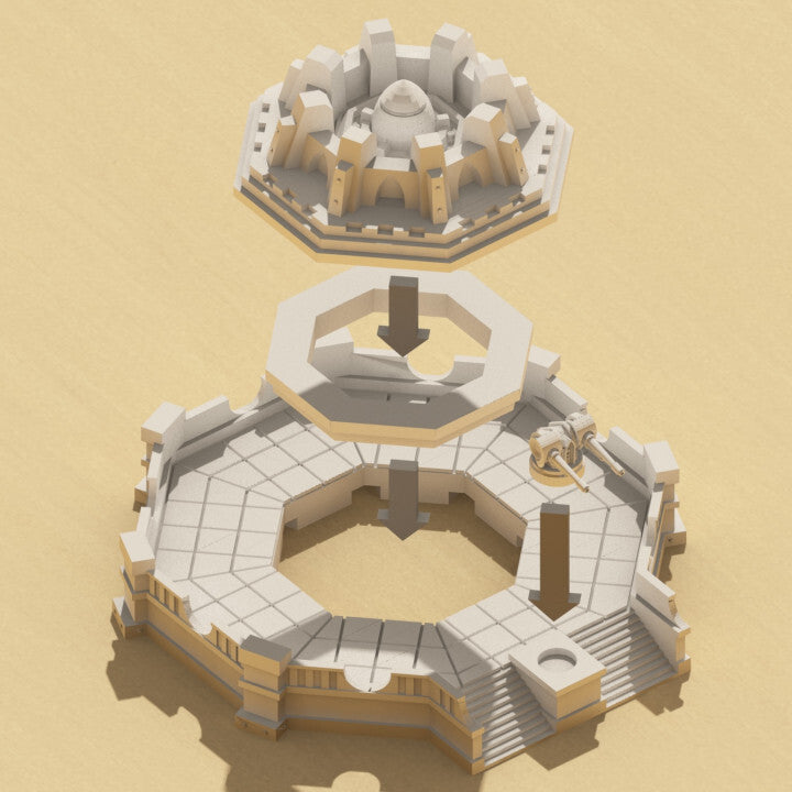 Unpainted missile silo and bunker