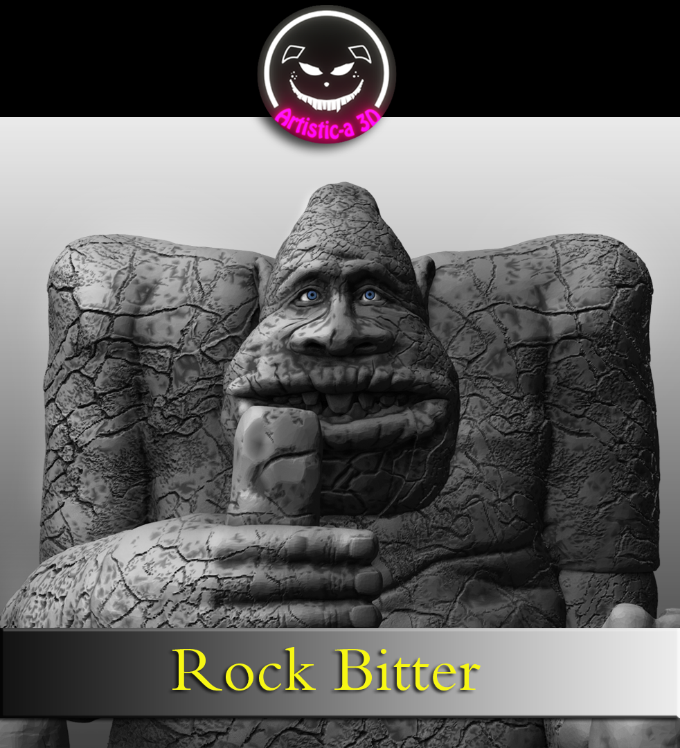 Unpainted Rockbiter Eating about 5inches