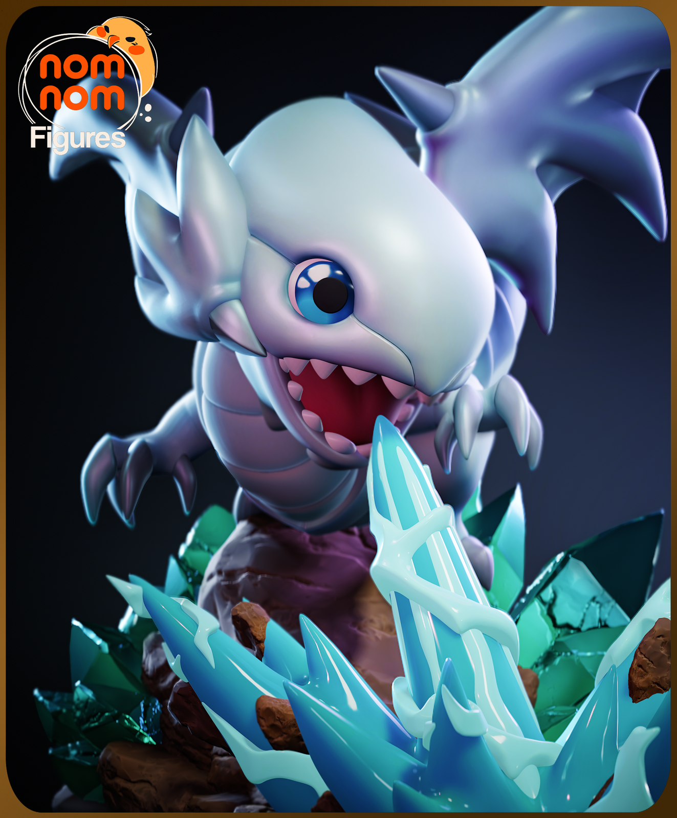 Unpainted Nom Nom Blue Eyes White Dragon Yu-Gi-Oh