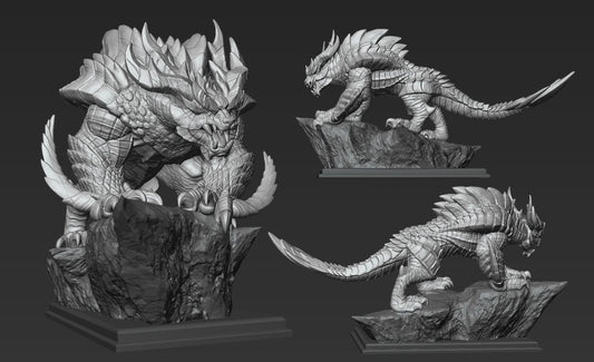 Unpainted The monster hunter blames the tiger dragon