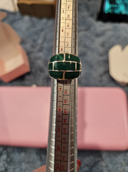 Malachite Ring Size 6