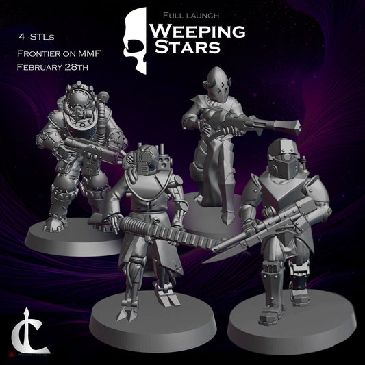 Unpainted Weeping Stars Frontier Set (2 of ea. in picture)