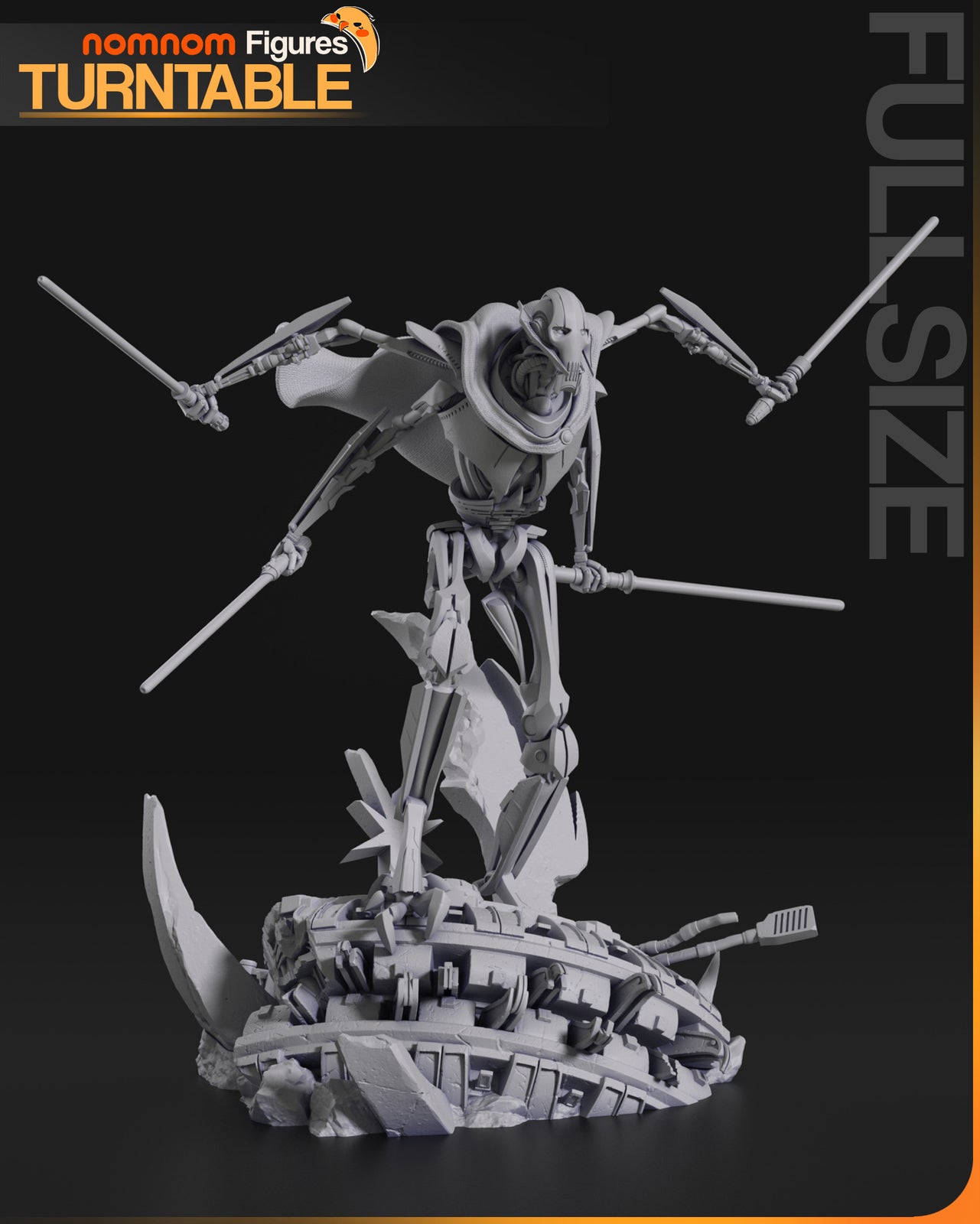 Unpainted Nom Nom General Grievous Star Wars Revenge of the Sith