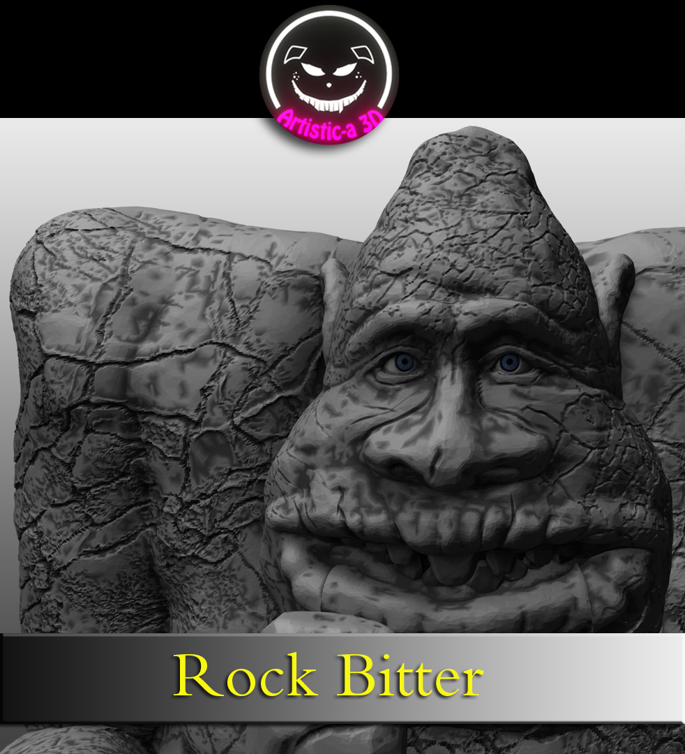 Unpainted Rockbiter Eating about 5inches