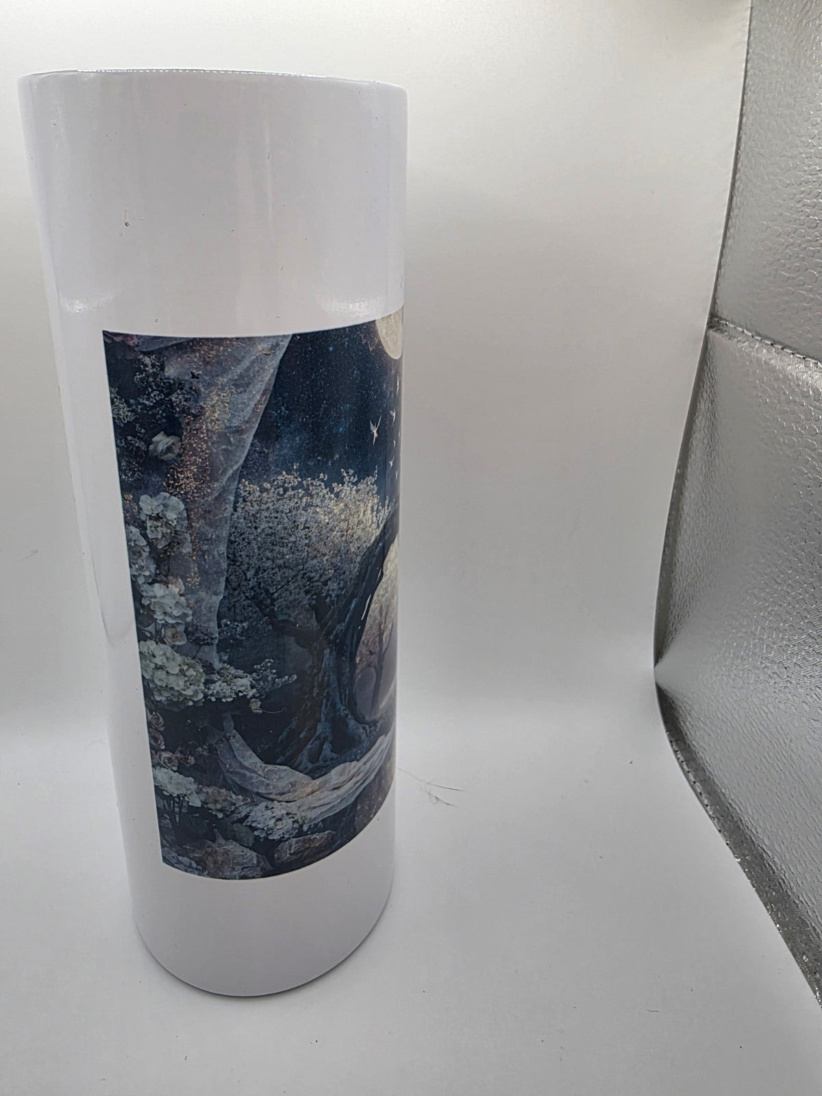 20 Ounce Metal Tumbler with lid and straw and box  Moon