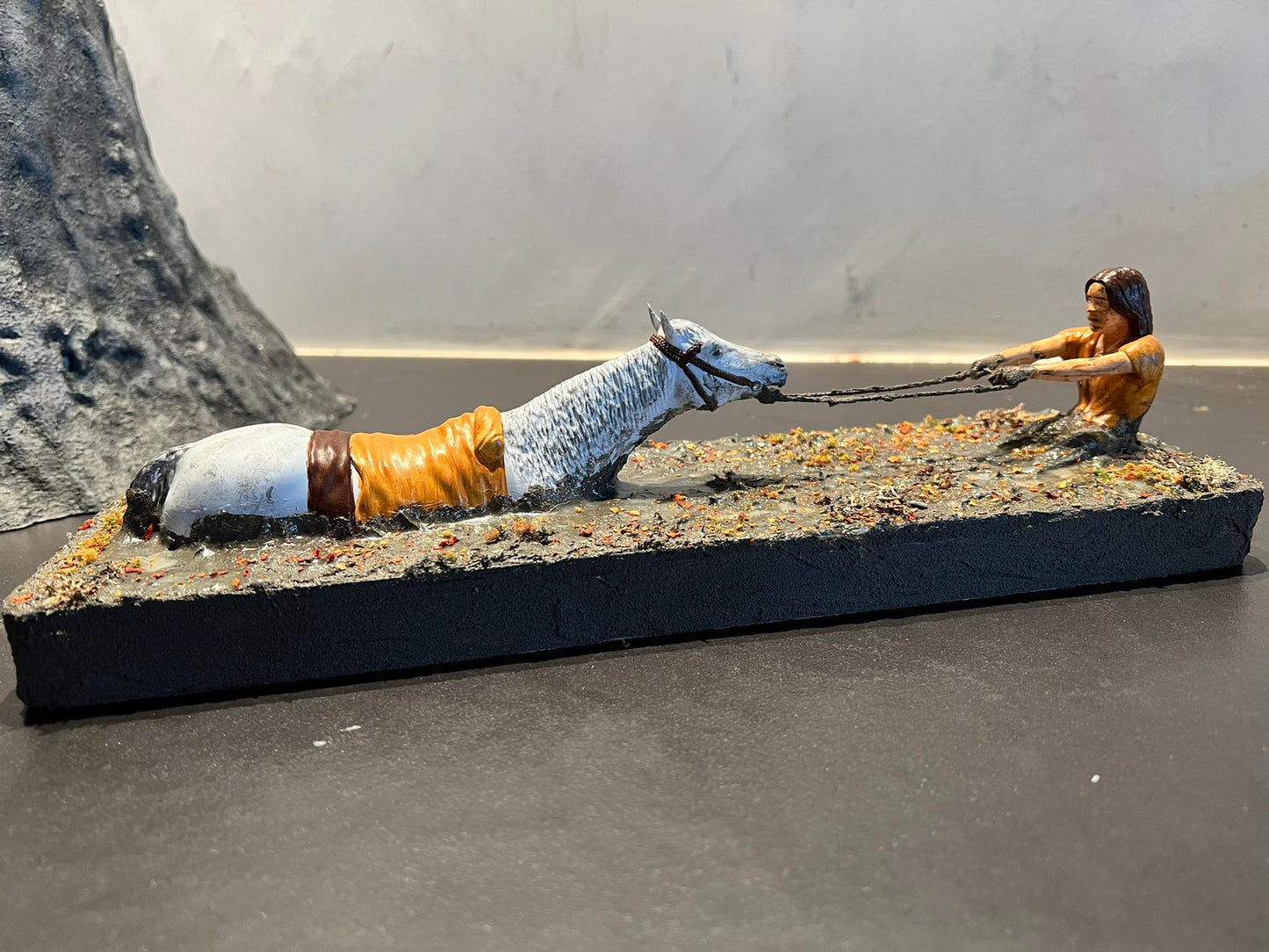 Unpainted Artax and Atreyu swamp of sadness Neverending Story 8 inches