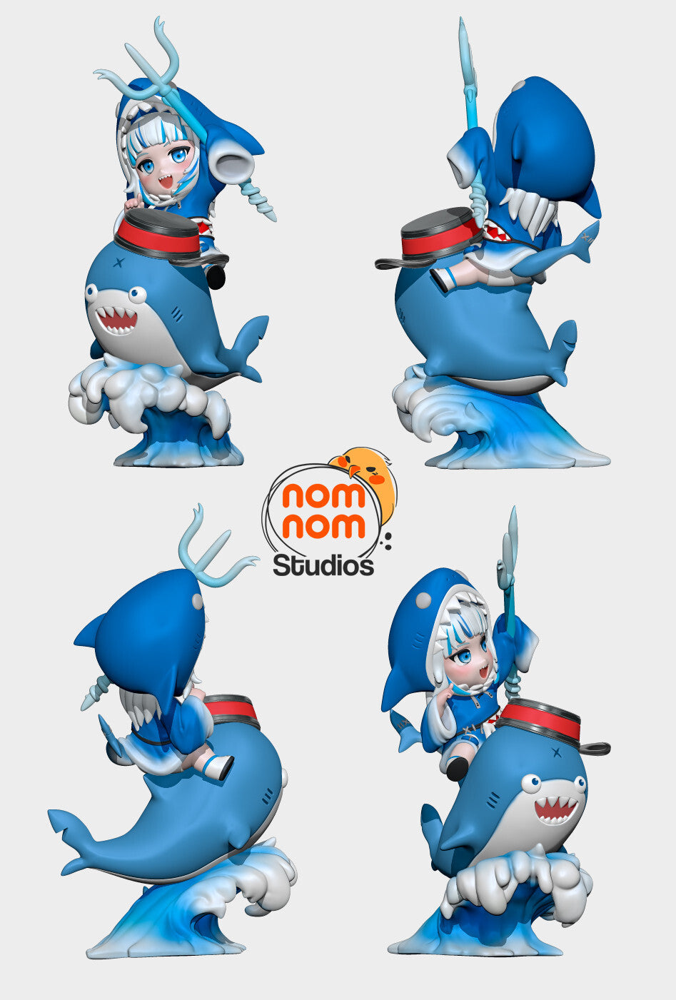 Unpainted Nom Nom Gawr Gura
