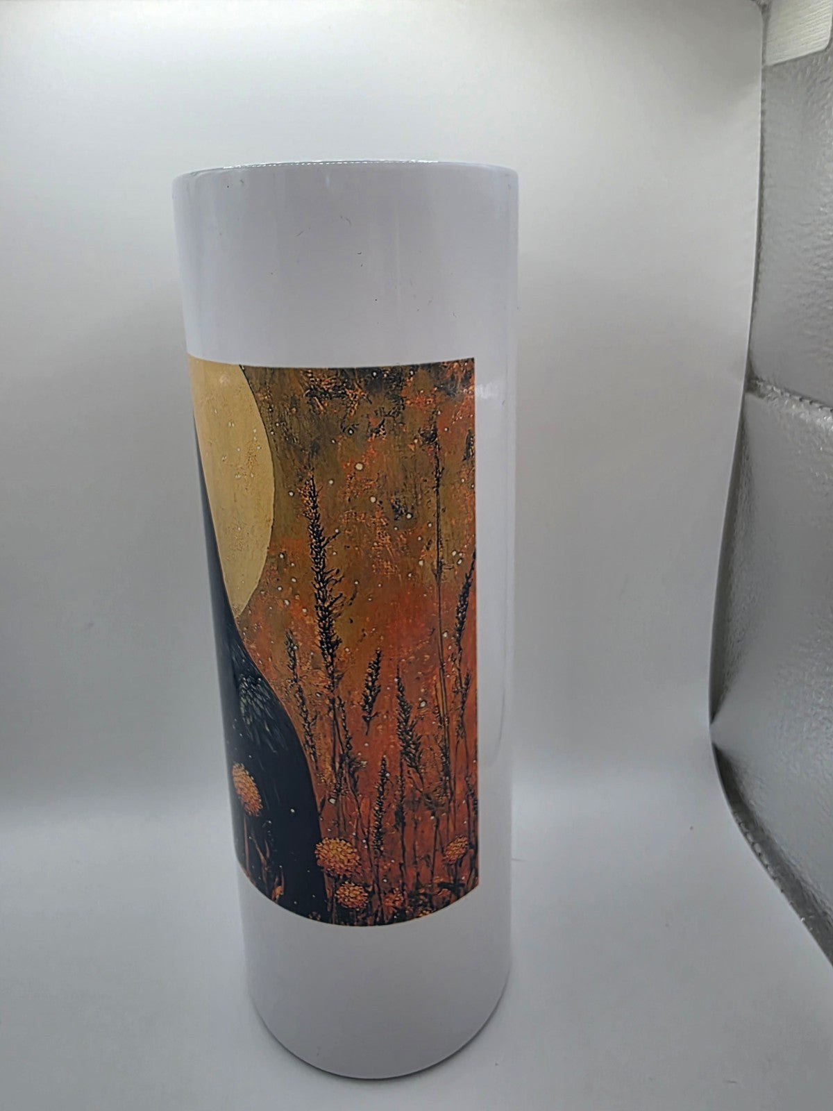 20 Ounce Metal Tumbler with lid and straw and box  Raven