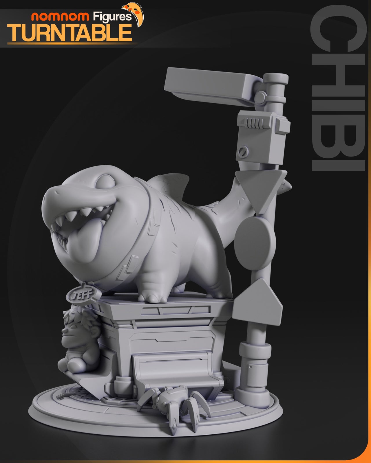 Unpainted Nom Nom Chibi Jeff Marvel Rivals
