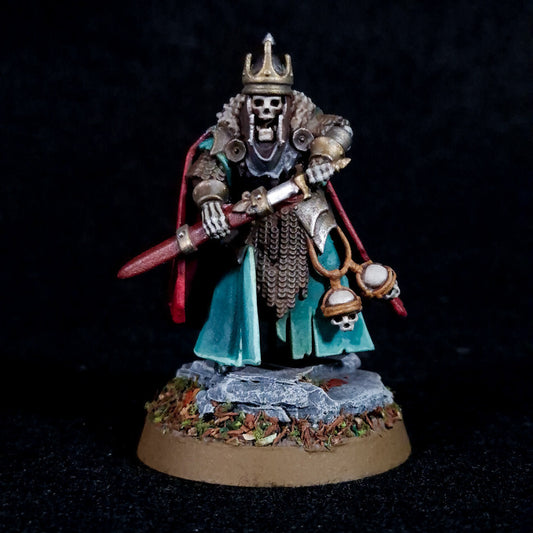Unpainted Skeletal Lord Miniature - Perfect for Tabletop Gaming Fans