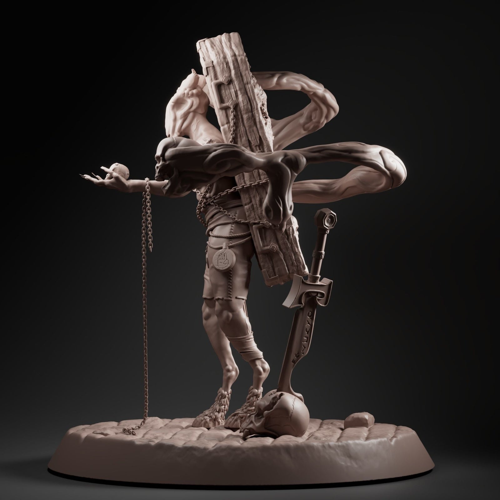 Unpainted Grave hunter monster