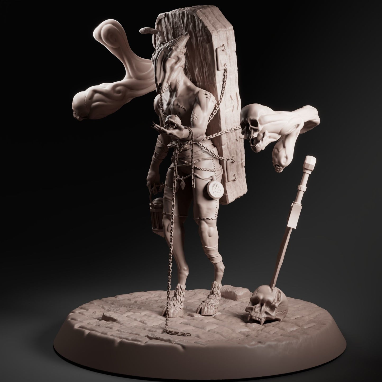 Unpainted Grave hunter monster