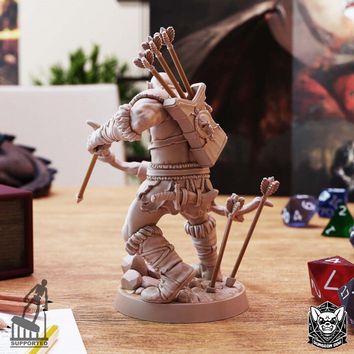 Unpainted Incredible 3D Printable Orc Model for Dungeon Adventures